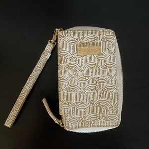 Lilly Pulitzer Gold and White wristlet wallet
